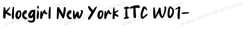 Kloegirl New York ITC W01字体转换